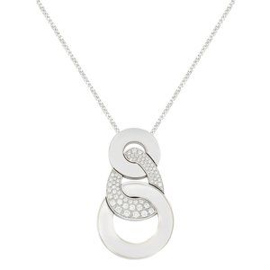 Salvini Diamond Pendant Necklace 18k White Gold 1.30 Cttw